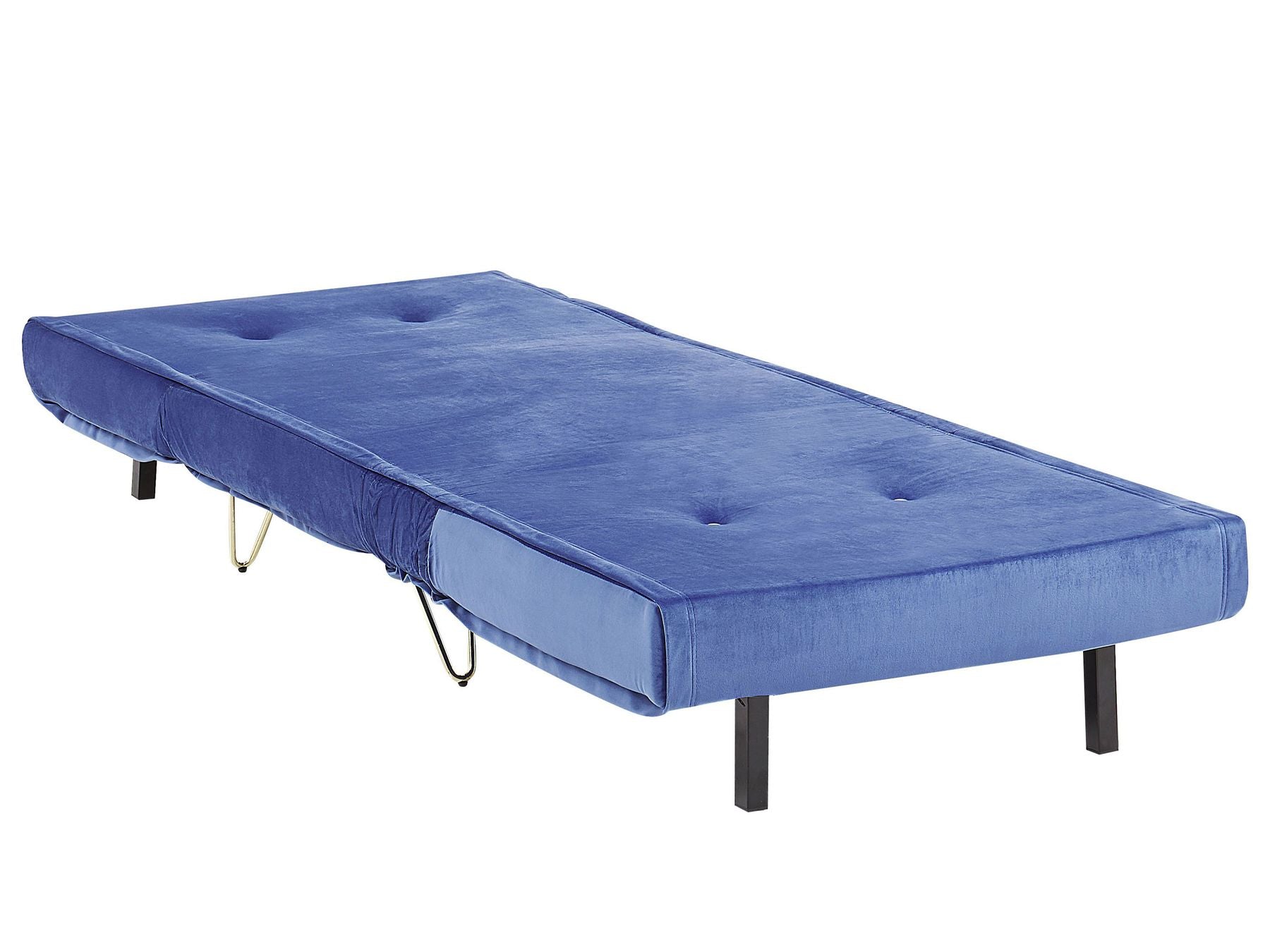 Single Sofa Bed VESTFOLD Velvet Navy Blue