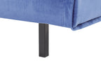 Single Sofa Bed VESTFOLD Velvet Navy Blue