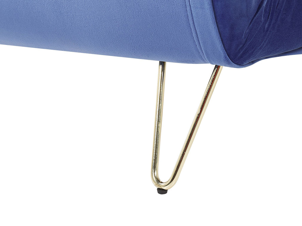 Single Sofa Bed VESTFOLD Velvet Navy Blue