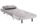 Single Sofa Bed VESTFOLD Velvet Grey
