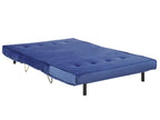 2 Seater Velvet Sofa Bed Navy Blue VESTFOLD