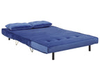 2 Seater Velvet Sofa Bed Navy Blue VESTFOLD