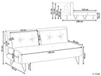 2 Seater Velvet Sofa Bed Grey VESTFOLD
