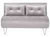 2 Seater Velvet Sofa Bed Grey