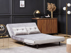 2 Seater Velvet Sofa Bed Grey VESTFOLD