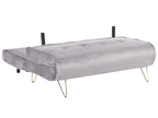 2 Seater Velvet Sofa Bed Grey VESTFOLD