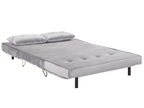 2 Seater Velvet Sofa Bed Grey VESTFOLD