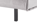 2 Seater Velvet Sofa Bed Grey VESTFOLD