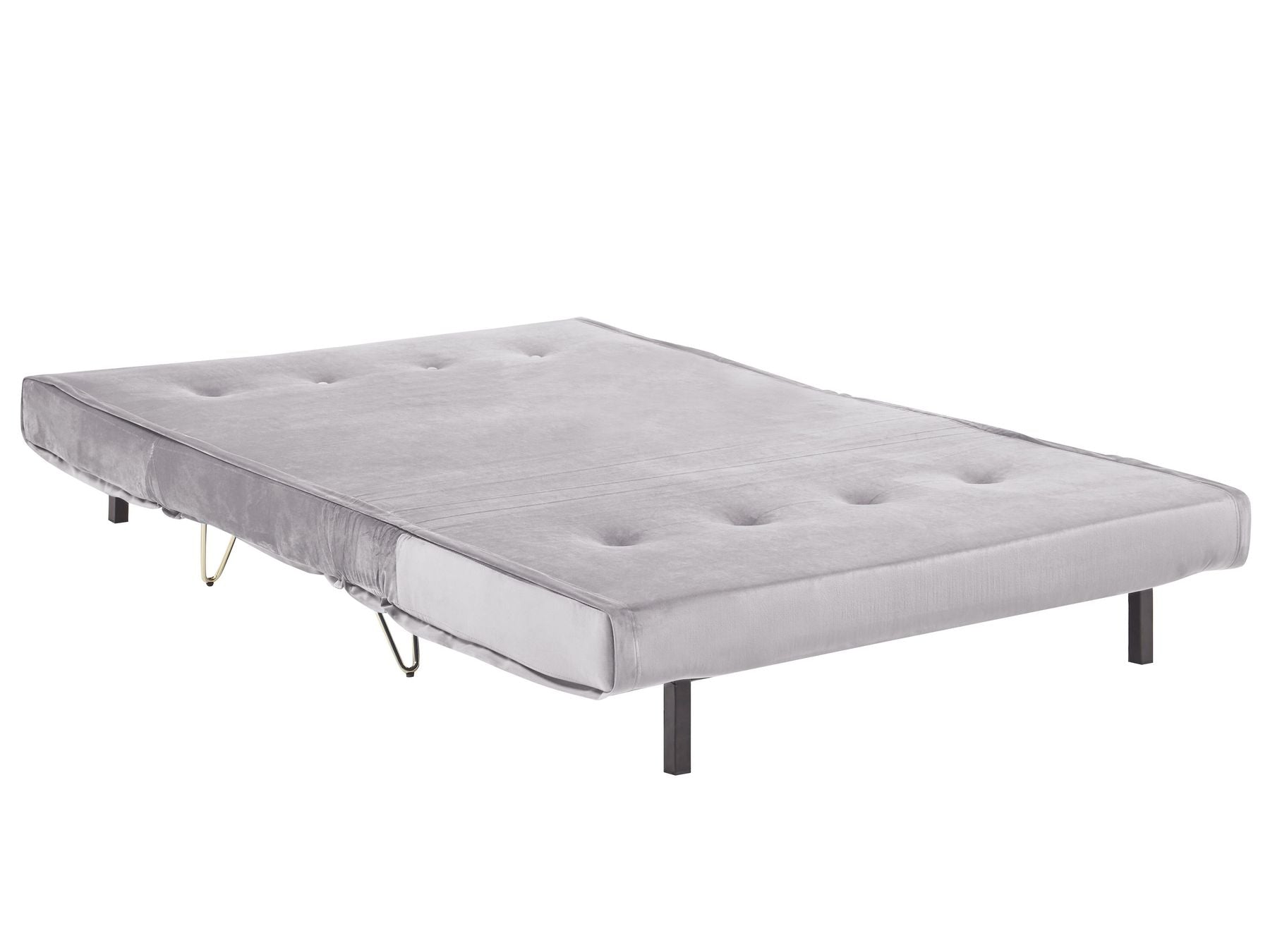 2 Seater Velvet Sofa Bed Grey VESTFOLD
