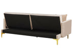Sofa Bed LUCAN Velvet Beige 3 Seater