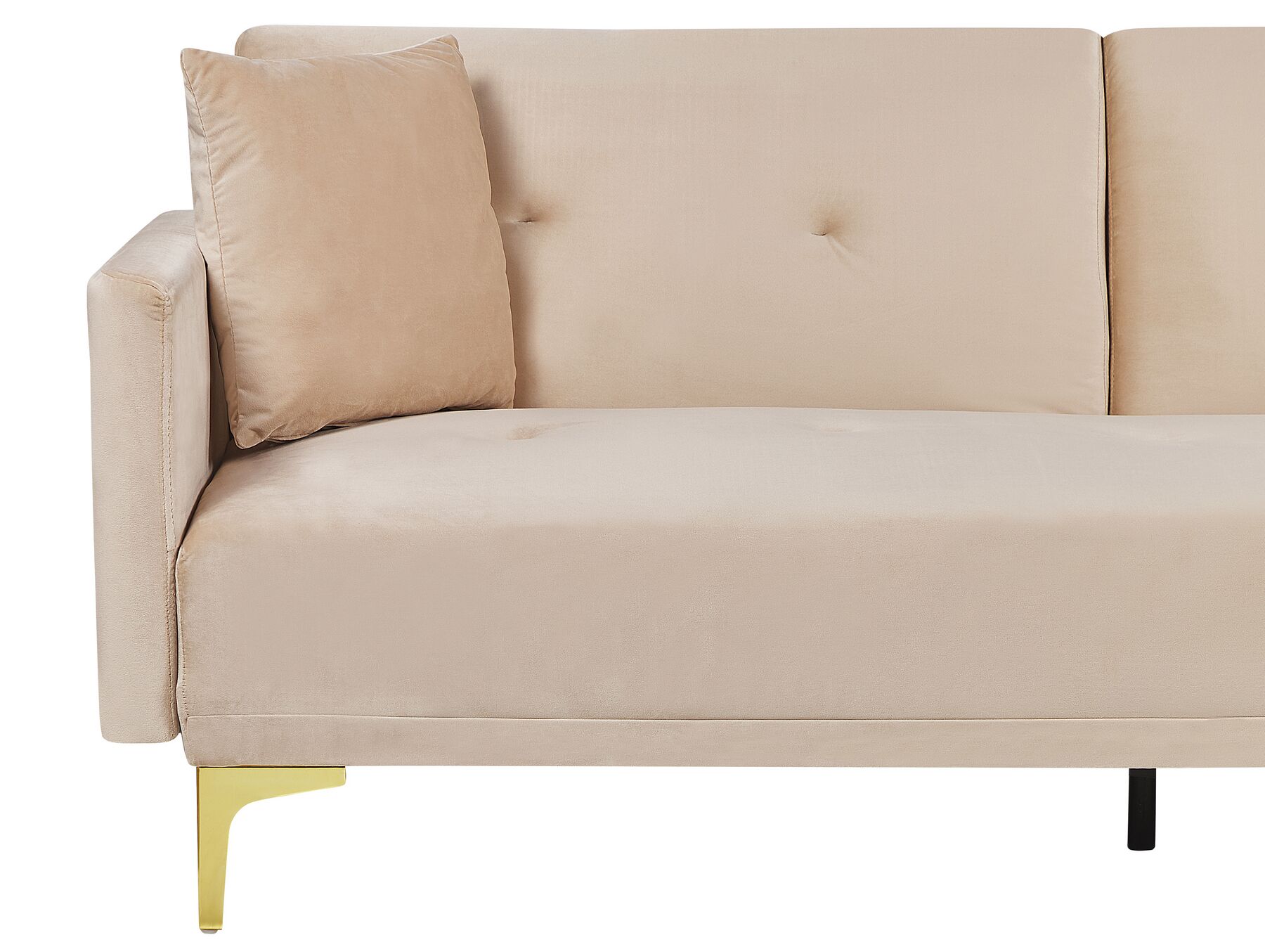 Sofa Bed LUCAN Velvet Beige 3 Seater