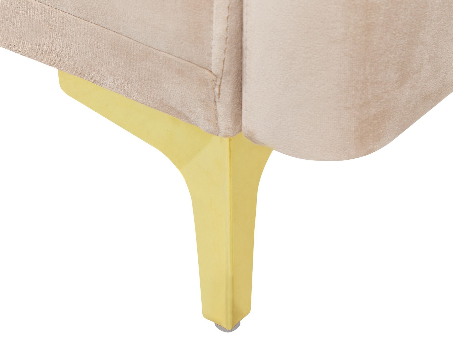 Sofa Bed LUCAN Velvet Beige 3 Seater
