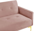 Sofa Bed LUCAN Velvet Pink 3 Seater