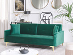 Sofa Bed LUCAN Velvet Emerald Green 3 Seater