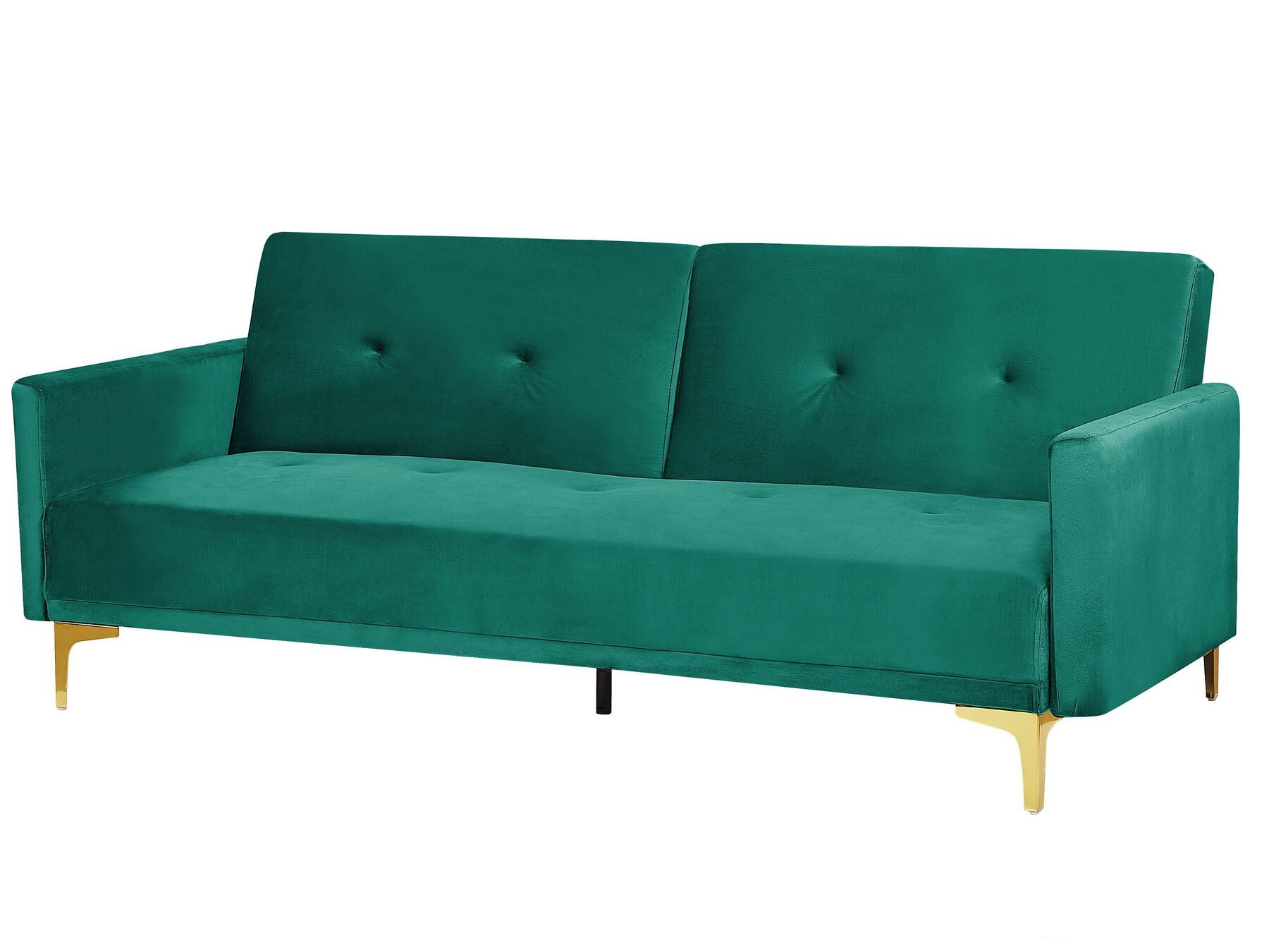 Sofa Bed LUCAN Velvet Emerald Green 3 Seater