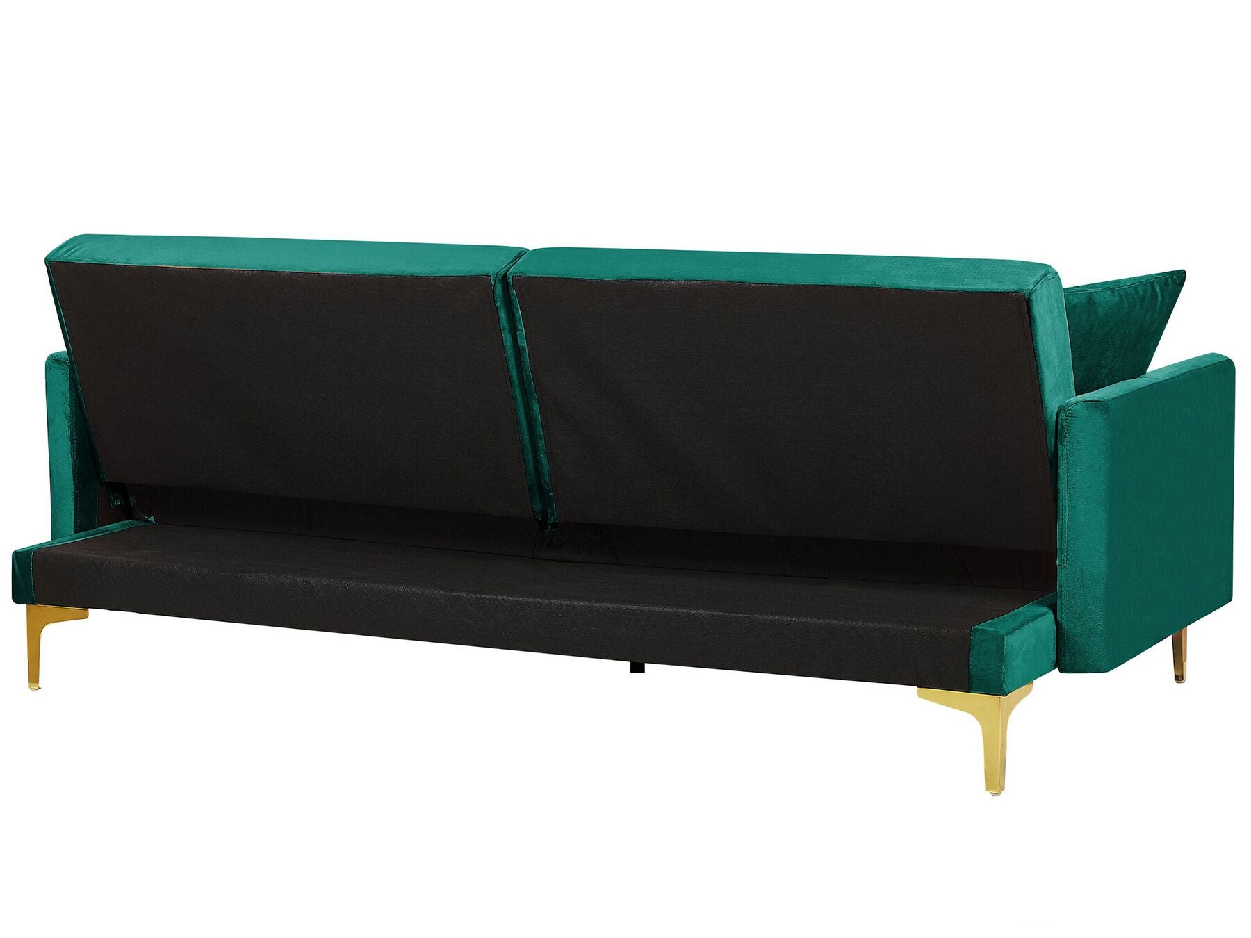 Sofa Bed LUCAN Velvet Emerald Green 3 Seater