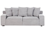 3 Seater Jumbo Cord Sofa Light Grey VISKAN