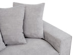 3 Seater Jumbo Cord Sofa Light Grey VISKAN