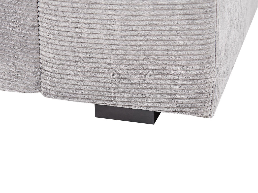 3 Seater Jumbo Cord Sofa Light Grey VISKAN