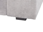 3 Seater Jumbo Cord Sofa Light Grey VISKAN