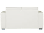2 Seater Leather Sofa White HELSINKI