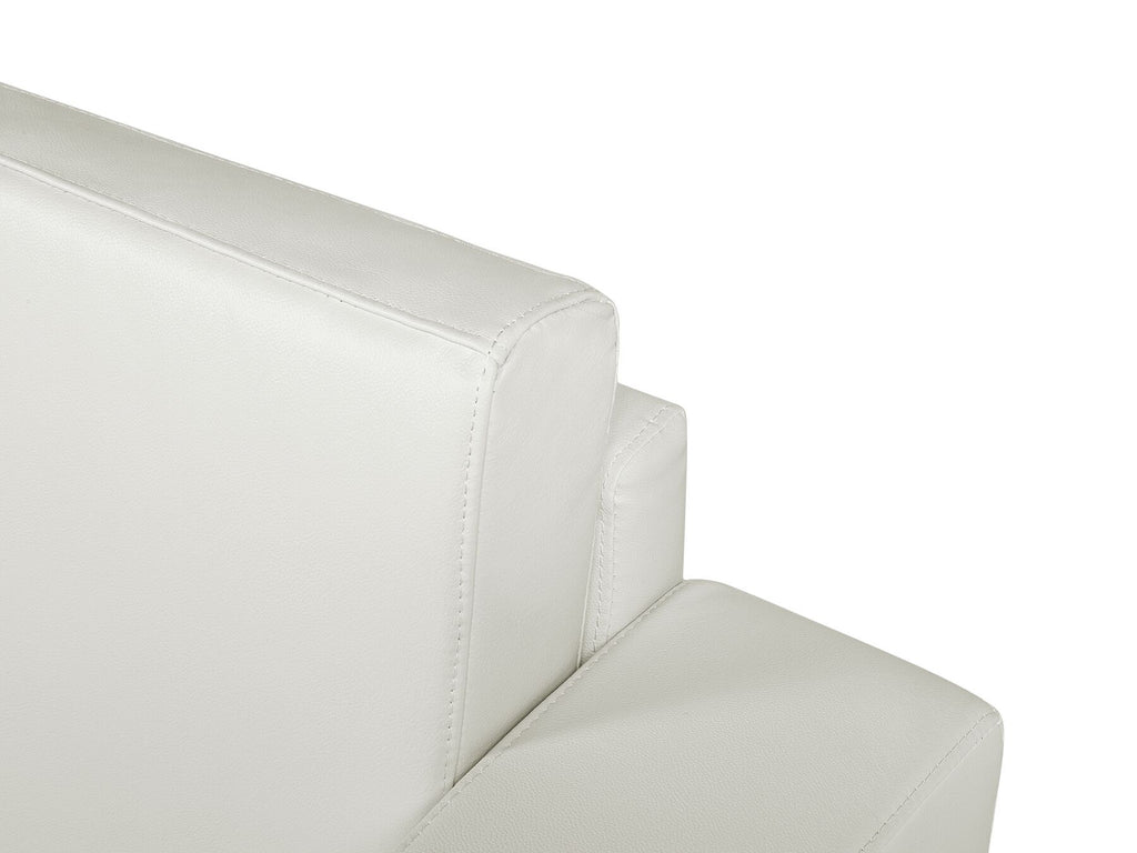 2 Seater Leather Sofa White HELSINKI
