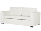 3 Seater Leather Sofa White HELSINKI