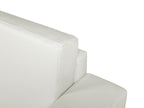 3 Seater Leather Sofa White HELSINKI