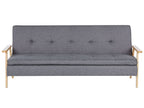 Sofa Bed TJORN Fabric Grey 3 Seater