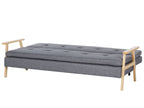 Sofa Bed TJORN Fabric Grey 3 Seater