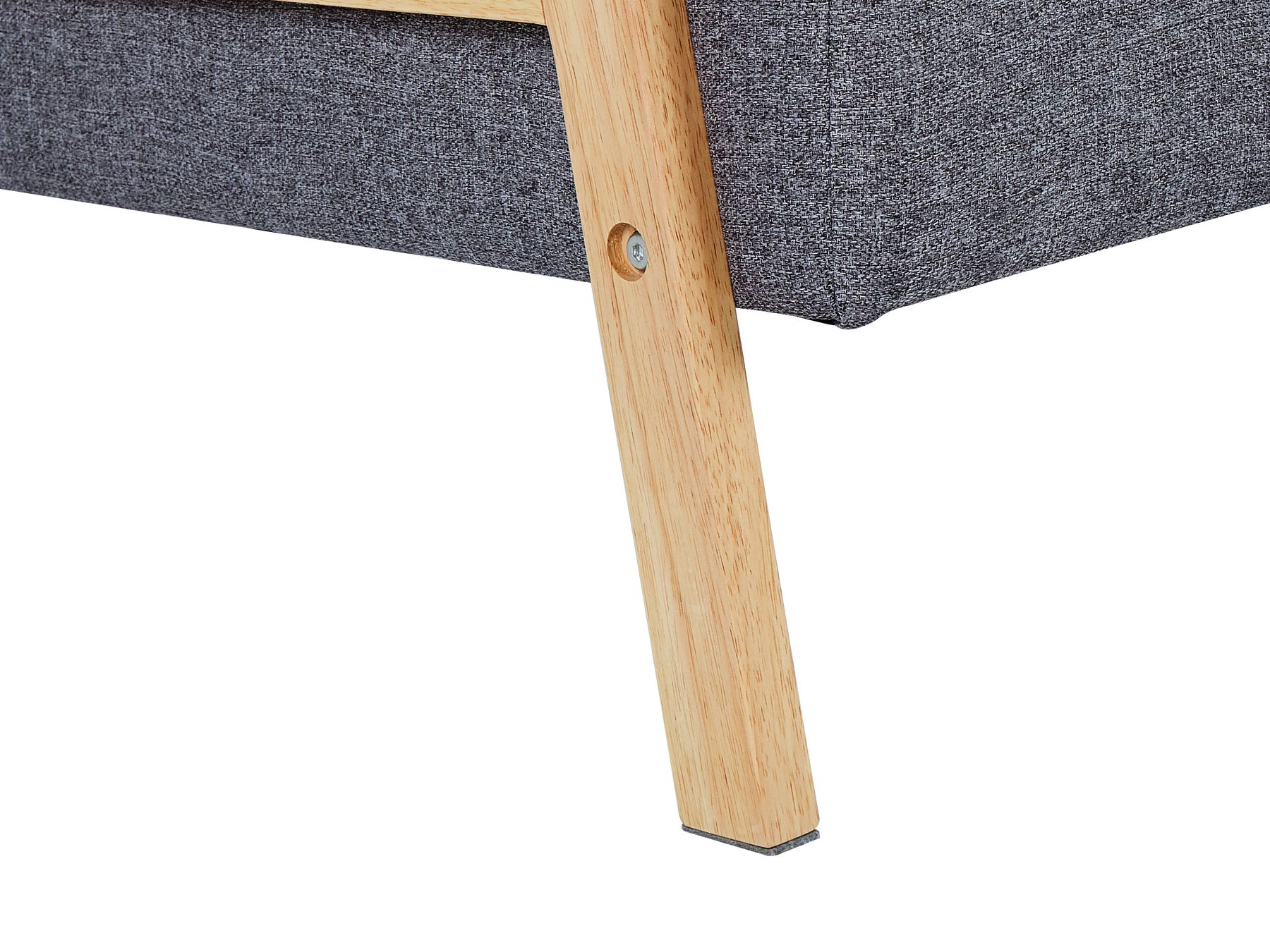 Sofa Bed TJORN Fabric Grey 3 Seater