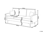 3 Seater Velvet Sofa Green GAVLE