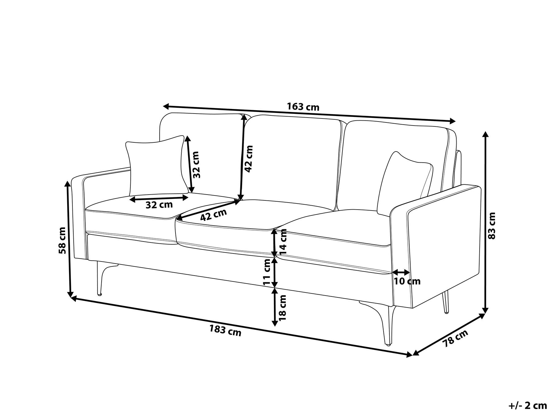 3 Seater Velvet Sofa Green GAVLE