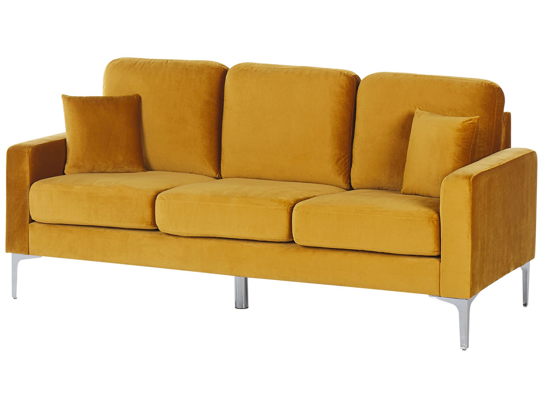 3 Seater Velvet Sofa Yellow GAVLE
