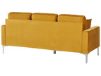 3 Seater Velvet Sofa Yellow GAVLE