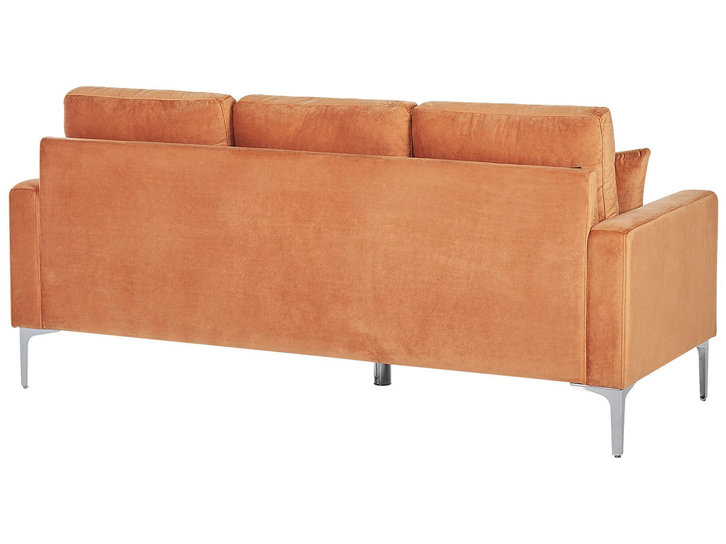 3 Seater Velvet Sofa Orange GAVLE