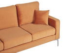 3 Seater Velvet Sofa Orange GAVLE