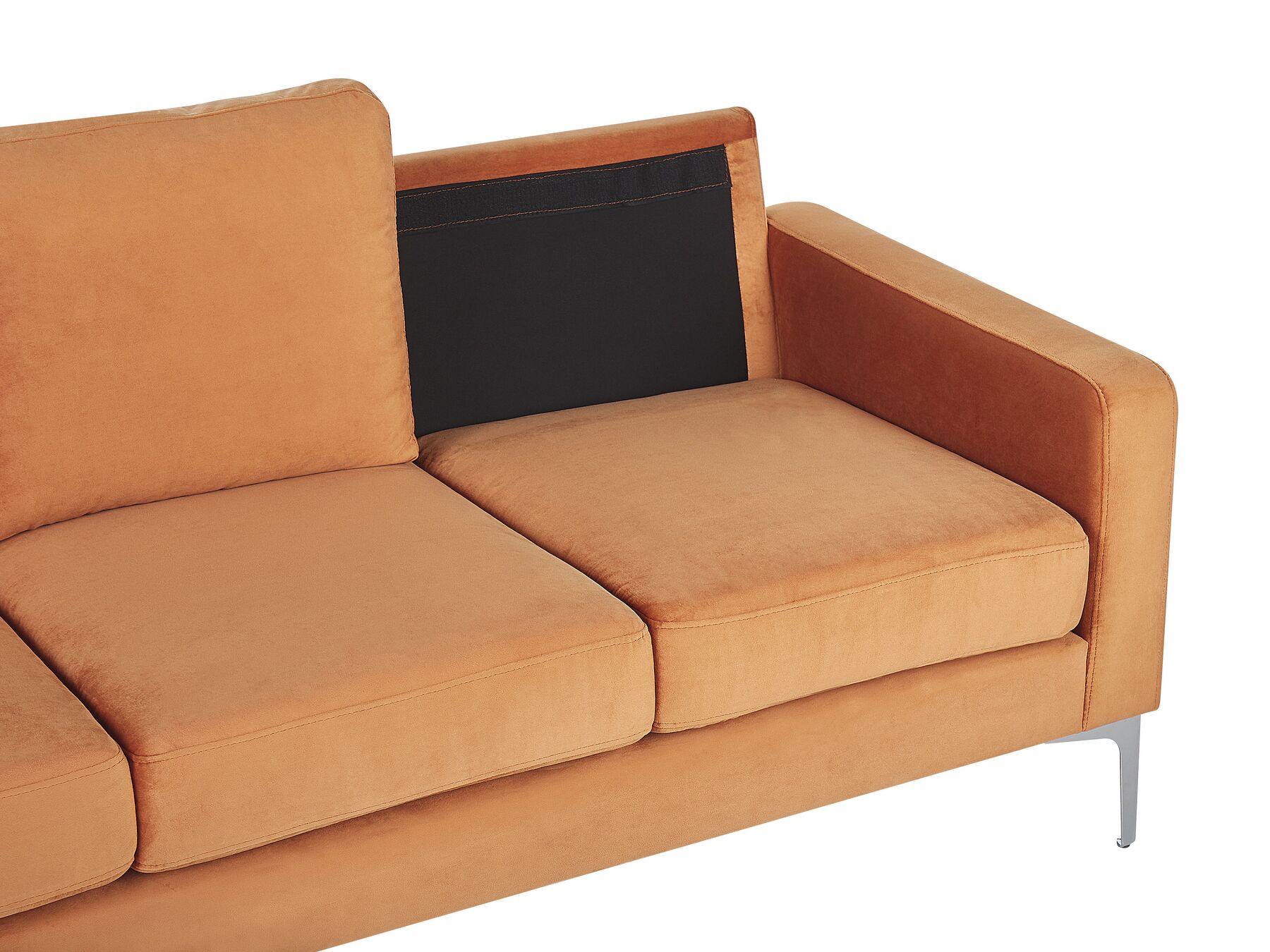 3 Seater Velvet Sofa Orange GAVLE