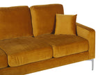 3 Seater Velvet Sofa Yellow GAVLE