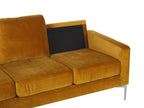 3 Seater Velvet Sofa Yellow GAVLE