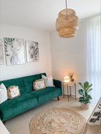 Sofa Bed SENJA Velvet Emerald Green 3 Seater