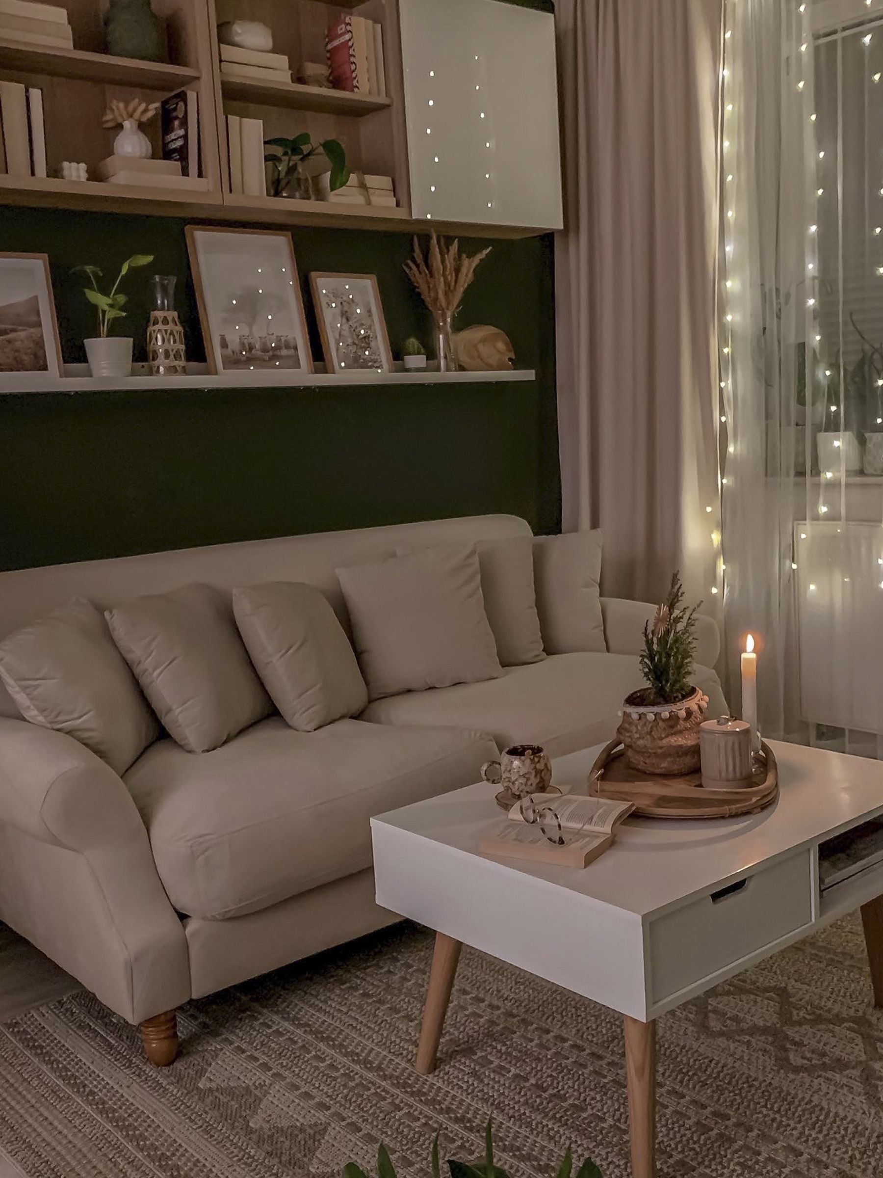 2 Seater Velvet Sofa Off-White EIKE