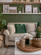 2 Seater Velvet Sofa Off-White EIKE