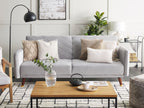 Sofa Bed SENJA Velvet Light Grey 3 Seater