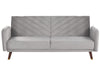 Sofa Bed Velvet Light Grey 3 Seater