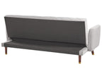 Sofa Bed SENJA Velvet Light Grey 3 Seater