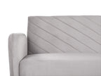 Sofa Bed SENJA Velvet Light Grey 3 Seater
