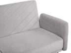 Sofa Bed SENJA Velvet Light Grey 3 Seater