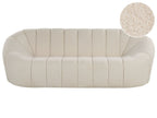 3 Seater Boucle Fabric Sofa White LOMMA