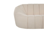 3 Seater Boucle Fabric Sofa White LOMMA